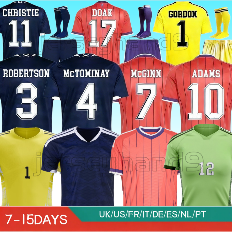 2026 World Cup Scotland Soccer Jerseys home TIERNEY ROBERTSON football shirt CHRISTIE McGREGOR McGINN McKENNA men kids kit sets