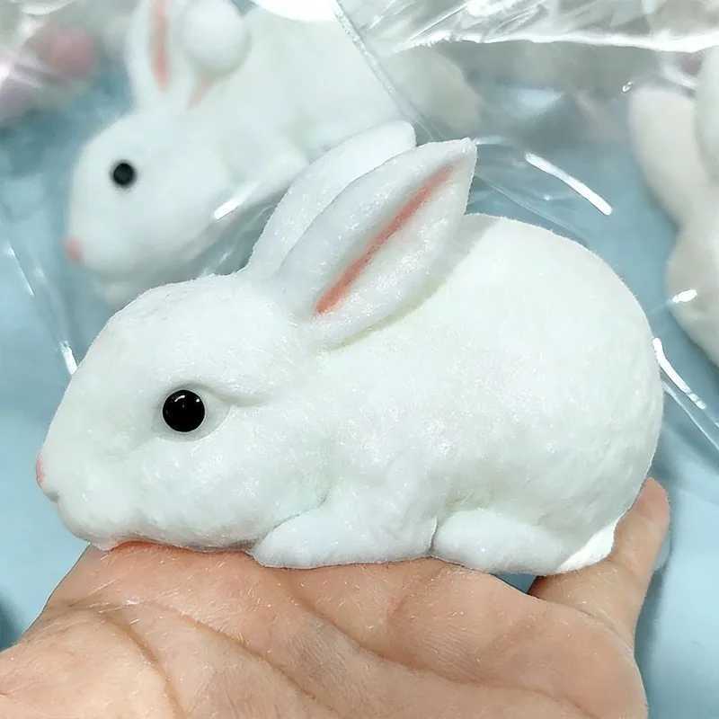 Squishy Cute Bunny Squeeze Toy Soft Kawaii Little White Rabbit Fidget Toy Anti Stress Release Hand Relax Gift Toy H260326