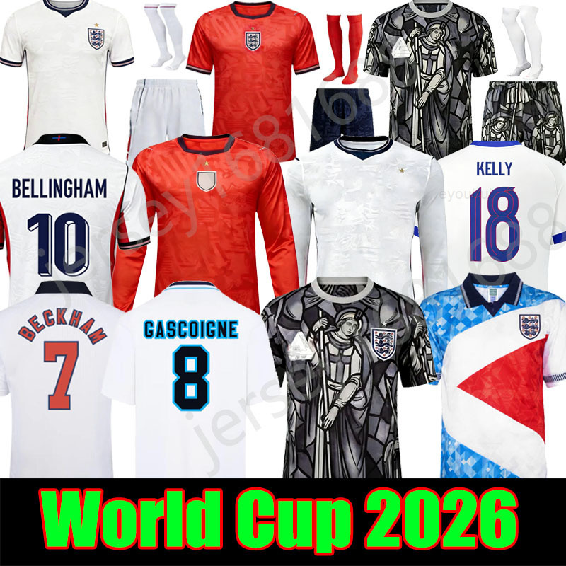 england jersey 26 27 World Cup 2026 Soccer Jerseys retroball tops shirt BELLINGHAM kits BECKHAM KANE SAKA RICE FODEN National Team Kids full Kit maill