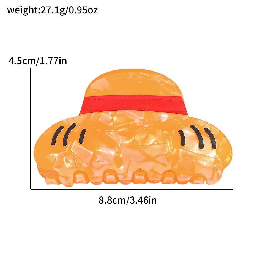 1PC Cute orange straw hat hair claw multi-functional hair accessory hair claw H260326