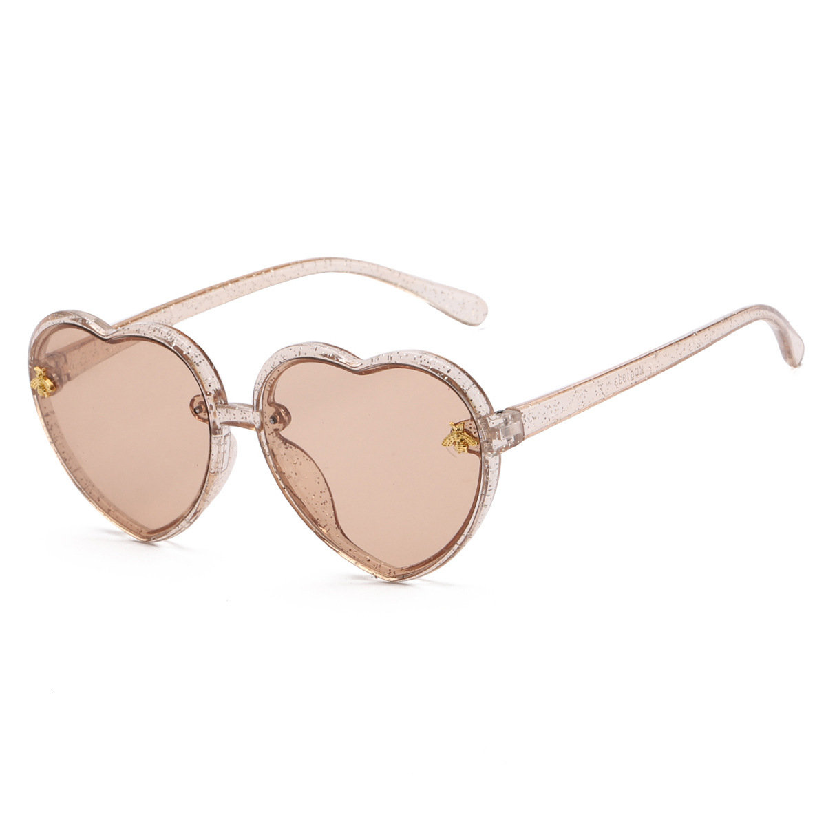 Luxury Brand Designer Sunglasses Rayon New Korean Retro Heart Frame Little Bee Personalized Children's Sunglasses Fashion Children's Sunglas