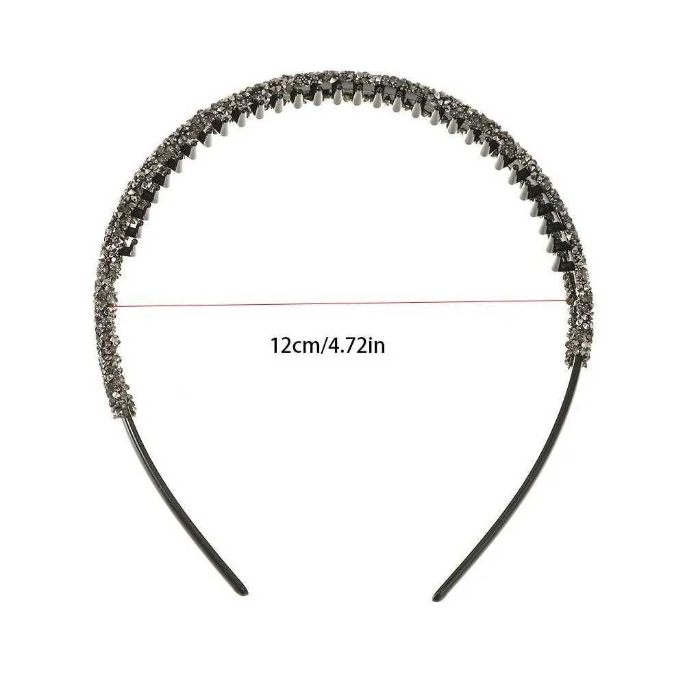 Plastic Rhinestone Headband Cute with Toothed Face Wash Diamond Hair Hoop Korean Style Make Up Hairband Non-slip D260326