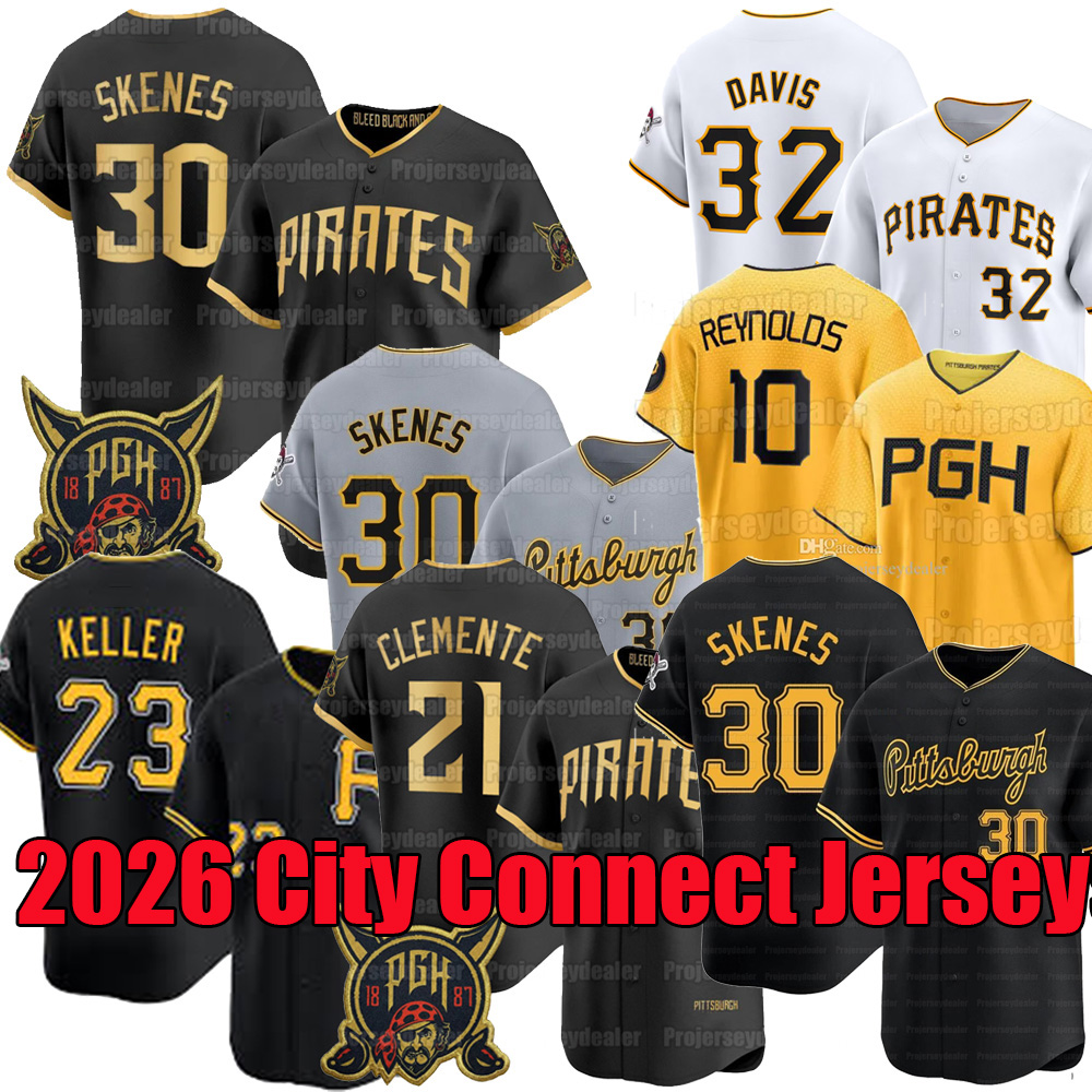 Paul Skenes 2026 City Connect Pirates Jersey Henry Davis Konnor Griffin Bryan Reynolds Oneil Cruz Mitch Keller Jason Bay Jose Urquidy Lowe Marcell Ozuna