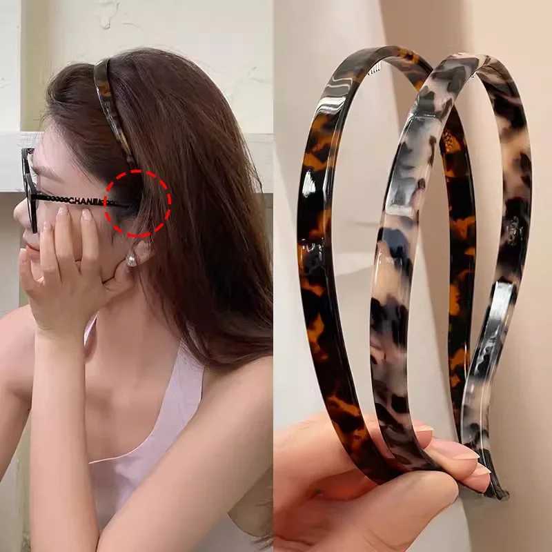 Women Vintage Simple Acetate Hairband Solid Color Korean Headband Head Hoop Girls Versatile Turban Fashion Hair Accessories D260326