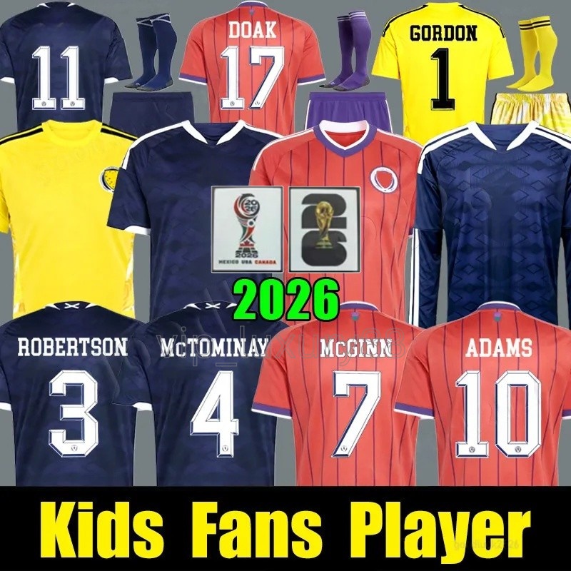 TOP 2026 scotland football shirt Soccer Jerseys ROBERTSON McGINN McTominay McGREGOR SHANKLAND MCGREGOR TIERNEY scotland 25 26 27 men kids kits sets goalkeeper