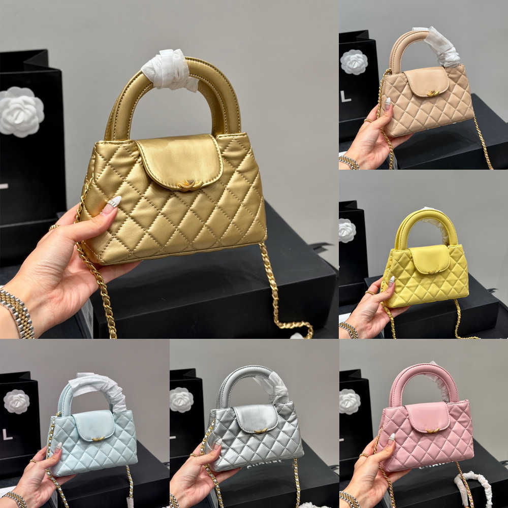 Shopping Bag Designer Womens Shoulder Cotton Tweed Gold Metal Pink Luxury Handbag Matelasse Chain Crossbody Makeup Bags Wallet Caviar makeup bag Diamond chain bag