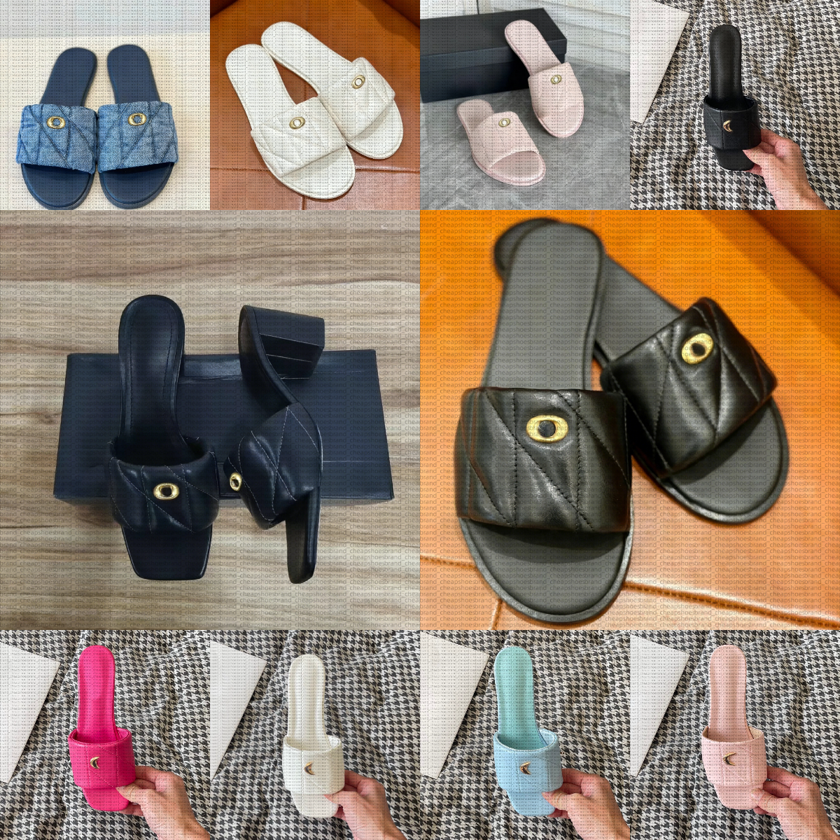 coa Women coa Designer Slipper Slippers for Sandals Slide slides sandals Summer Beach Shoe Loafers Slippers Flower Sandal Flat Flip Flop Shoes size 36-42 top