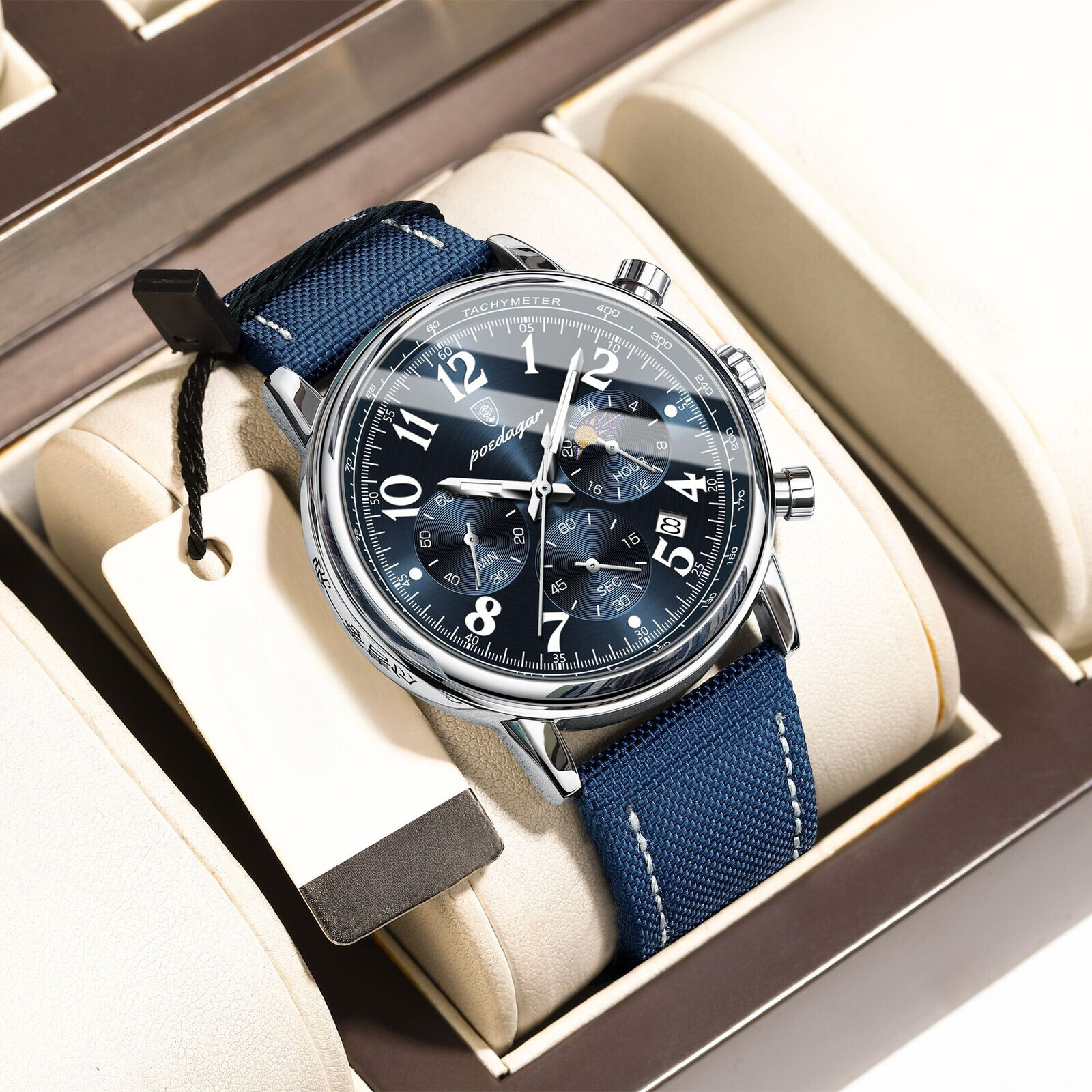Swiss Brand Observation Chronograph Multi-function Luminous Quartz Men's Watch - Designer Watch - Business Watch - Luxury Fashion Watch