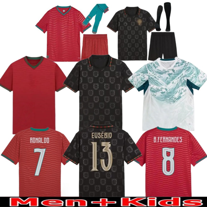 2026 Portugal JOAO FELIX RONALDO soccer jerseys 26 27 football shirt BERNARDO BRUNO FERNANDES camisa de futebol men kits kids equipment