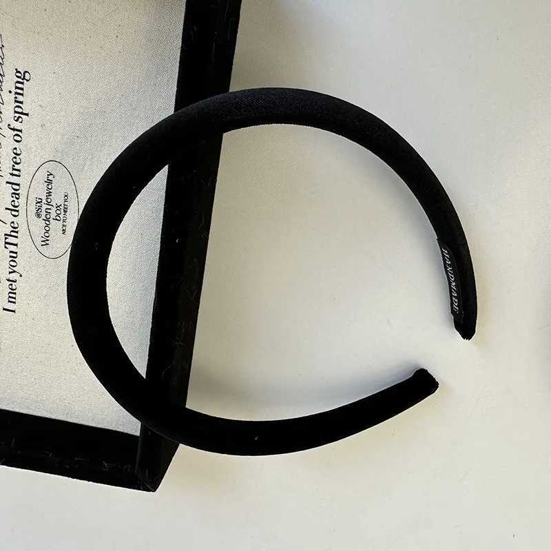 Korean Style High Sense Autumn Winter Narrow Version Gentle Texture Velvet Fine Solid Color Headband Hair hoop Hair Accessories D260326