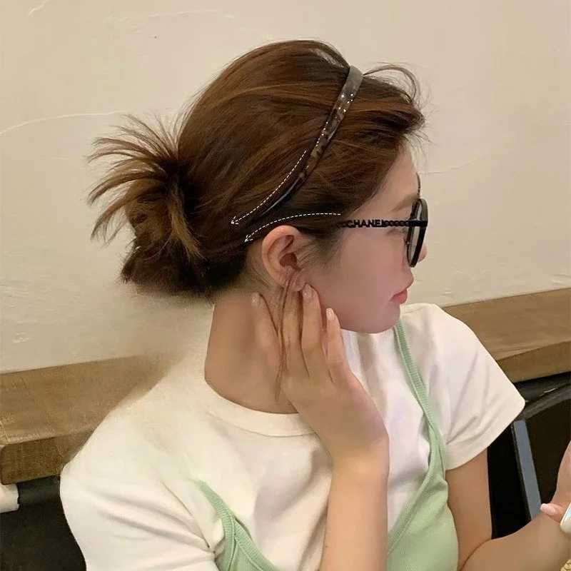 New Leopard Pattern Retro Hairband U-shaped Niche Design Headbands Classic Simple Korean StyleHeadband for Woman Girls D260326