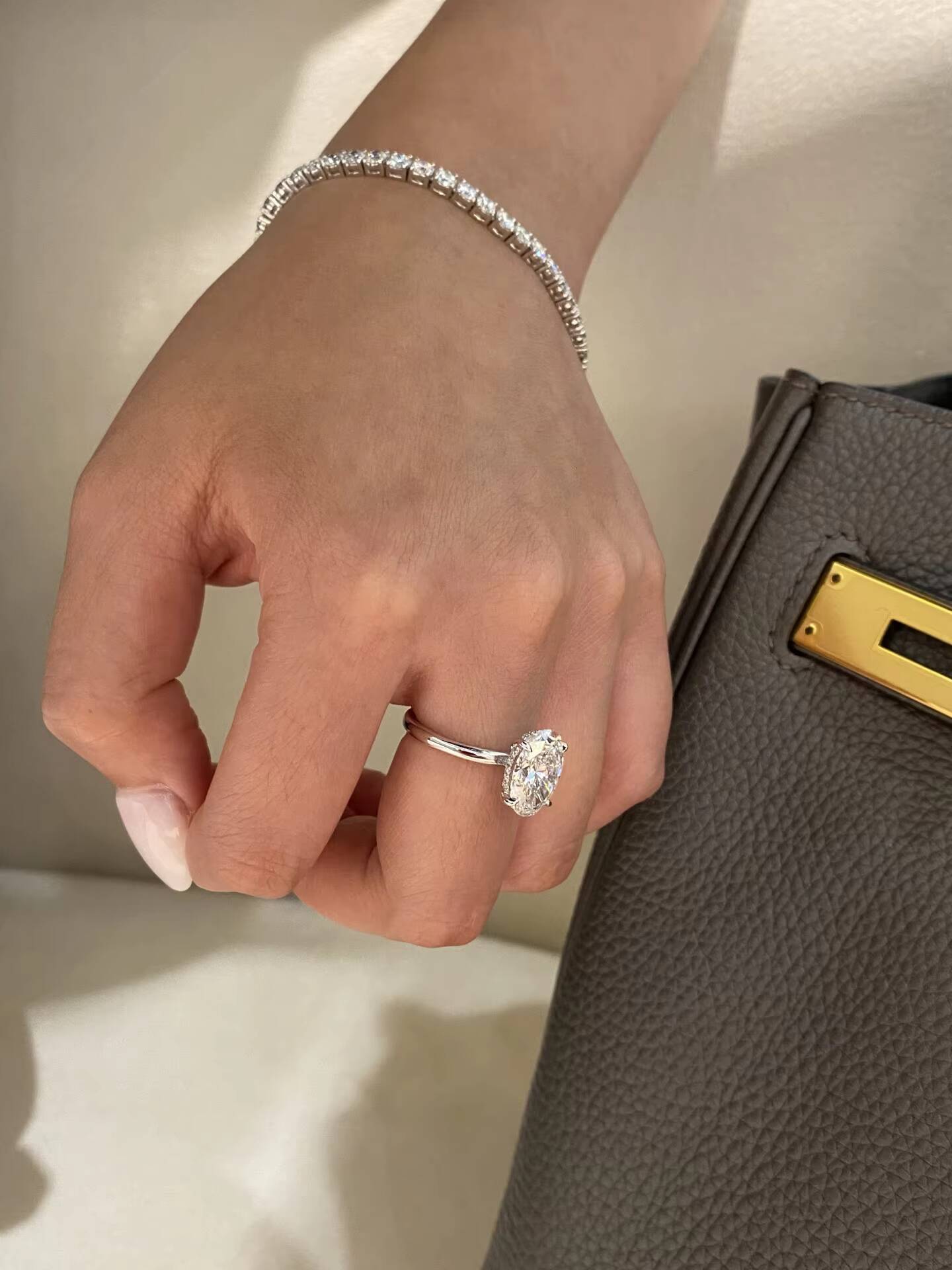 IGI Diamond Ring Custom Fine Ring Jewelry E VS Oval Cut Lab Grown Diamond Wedding Engagement Ring for Women