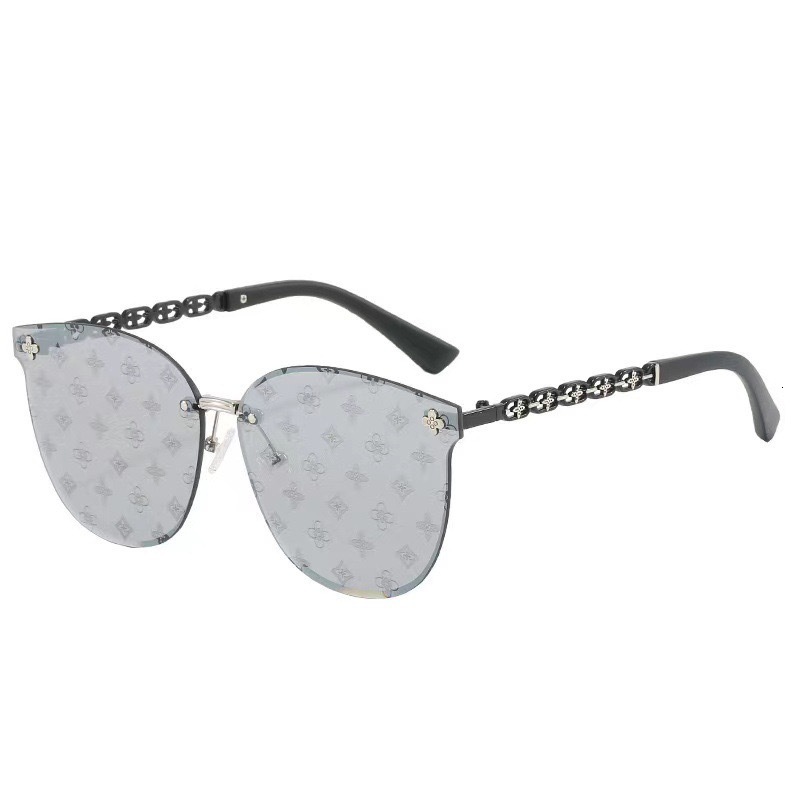 Luxury Brand Designer Sunglasses 2024 New Frameless Donkey Brand Print Cut Edge Lens High-End Sunglasses For Women Xiaohongshu Bookish Style Light Lux