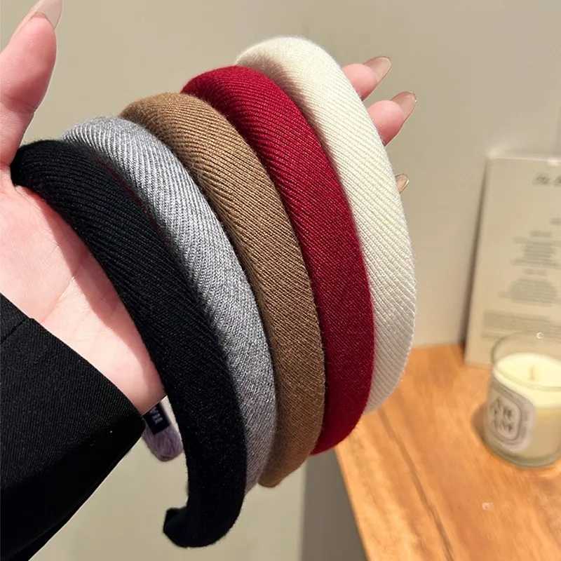 Korean Solid Simple Hairband For Women Girls Sweet Hair Ornament Headband Elegant Hair Hoop Hair Band Fashion Hair Accessories D260326
