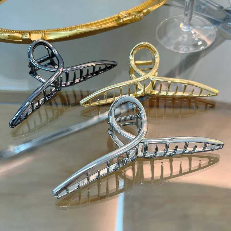135cm Oversized Metal Claw Fashion Large Hollow Clip Hairpin Trendy Hairgrip Headwear For Girl Hair Accessories Gifts H260326