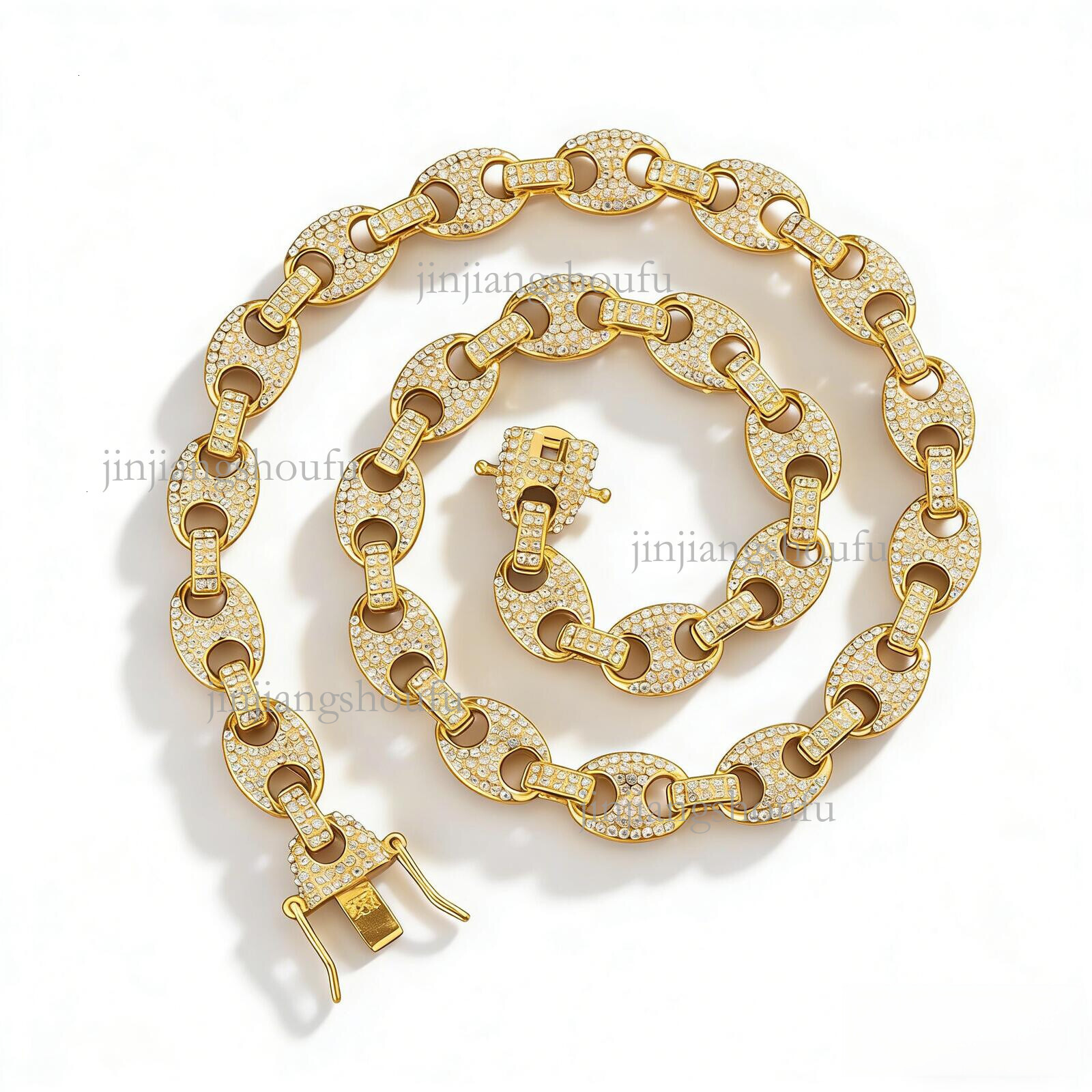 2026 Designer Men's Cuban Chain Luxury Men's Jewelry Accessories Fashion Hip Hop 13mm Pig Nose Necklace Essential Street Alloy Diamond Stain