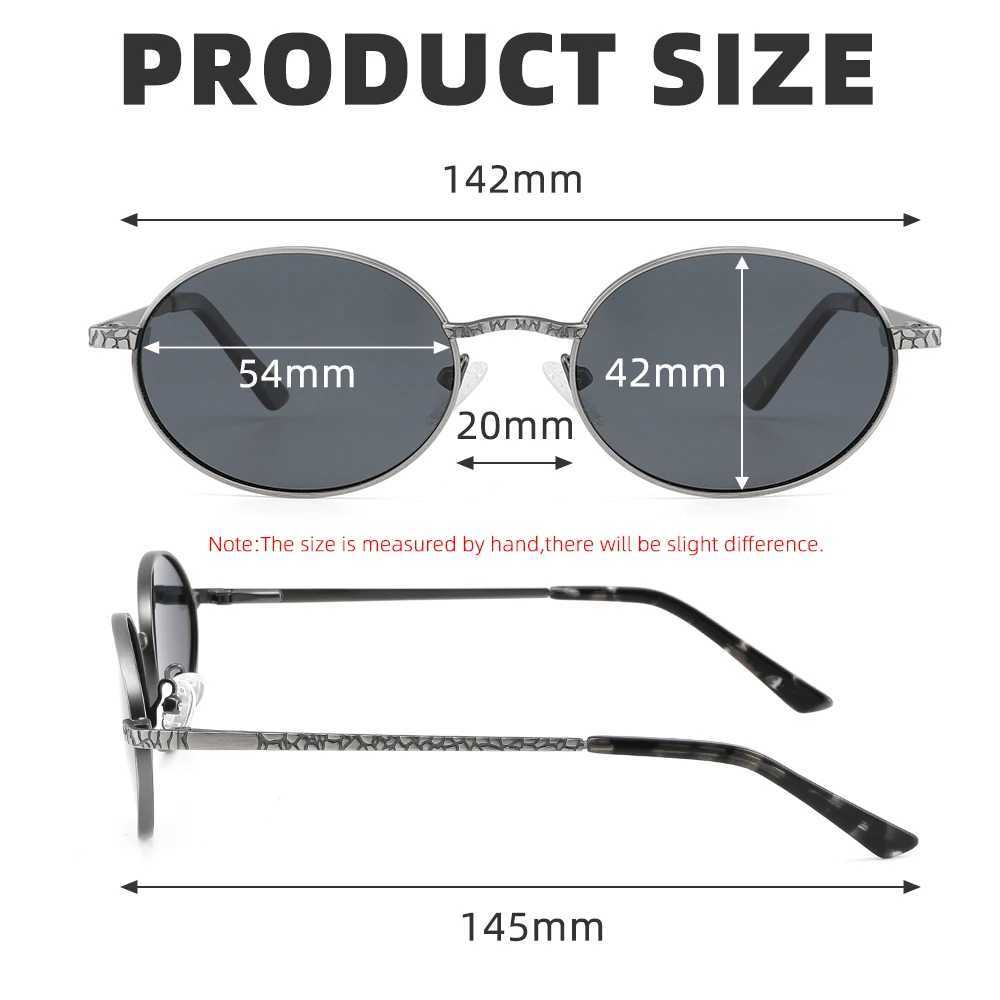 Retro Small Oval Fashion Glasses Women Polarized Sunglasses UV400 Shades Round Sun Glasses Womens Eyewear Punk Men Sunglasses D260326