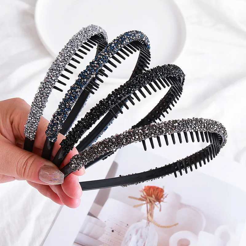 Rhinestone Non-slip Hair Band High Cranial Crown Broken Hair Finishing Headband Face Wash Versatile Hair Accessories D260326