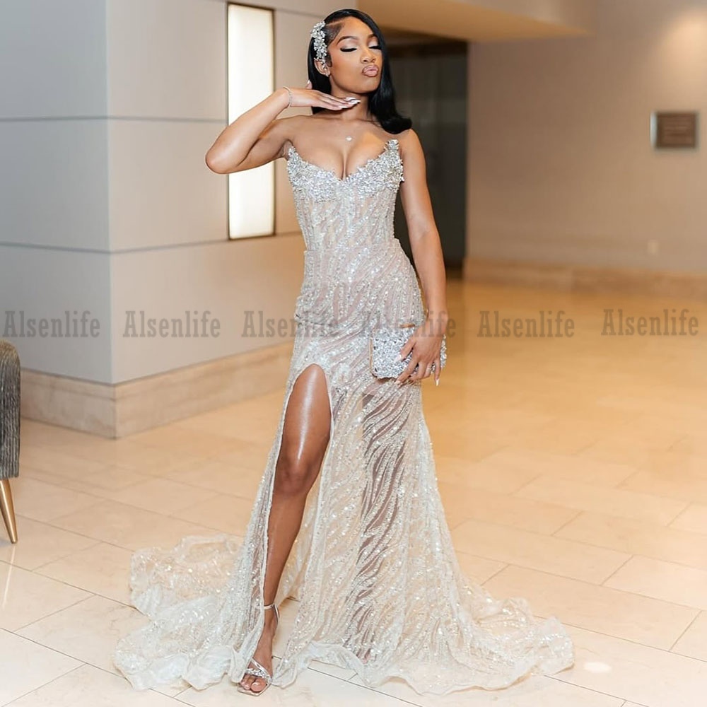 Glitter Silver Prom Dresses 2026 Homecoming Matric Dance Party Dress Black Girls Evening Gowns