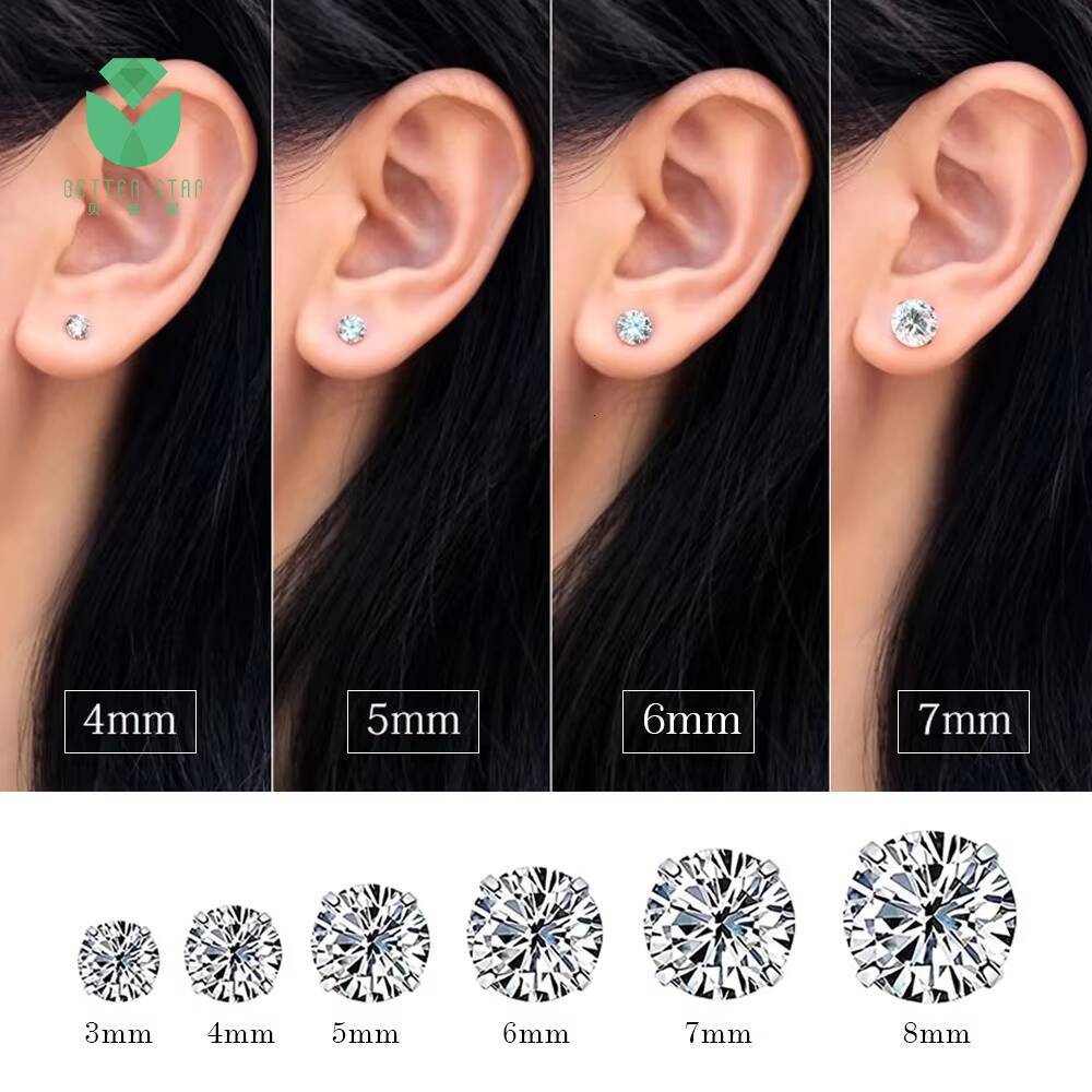 Betterstar IGI Lab Grown Diamond Stud Earrings Custom 14K/18K Gold Diamond Jewelry Lab Created Diamond Earrings for Women