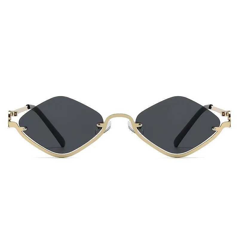 Ladies Fashion Glasses with Ultra Light Retro Style Diamond Metal Frame and Half Frame Suitable for Street Photography D260326