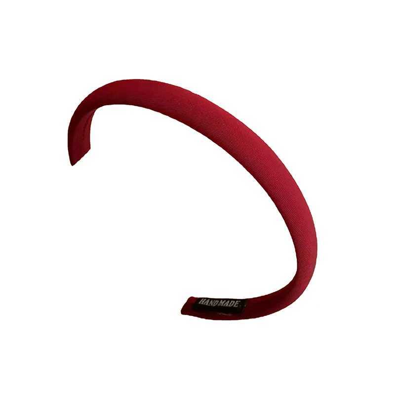 Korean Style Classic All-match Wine Red Hair Band Red Thin Headband Vintage Fashion Hair Hoops For Women Girls Hair Accessories D260326