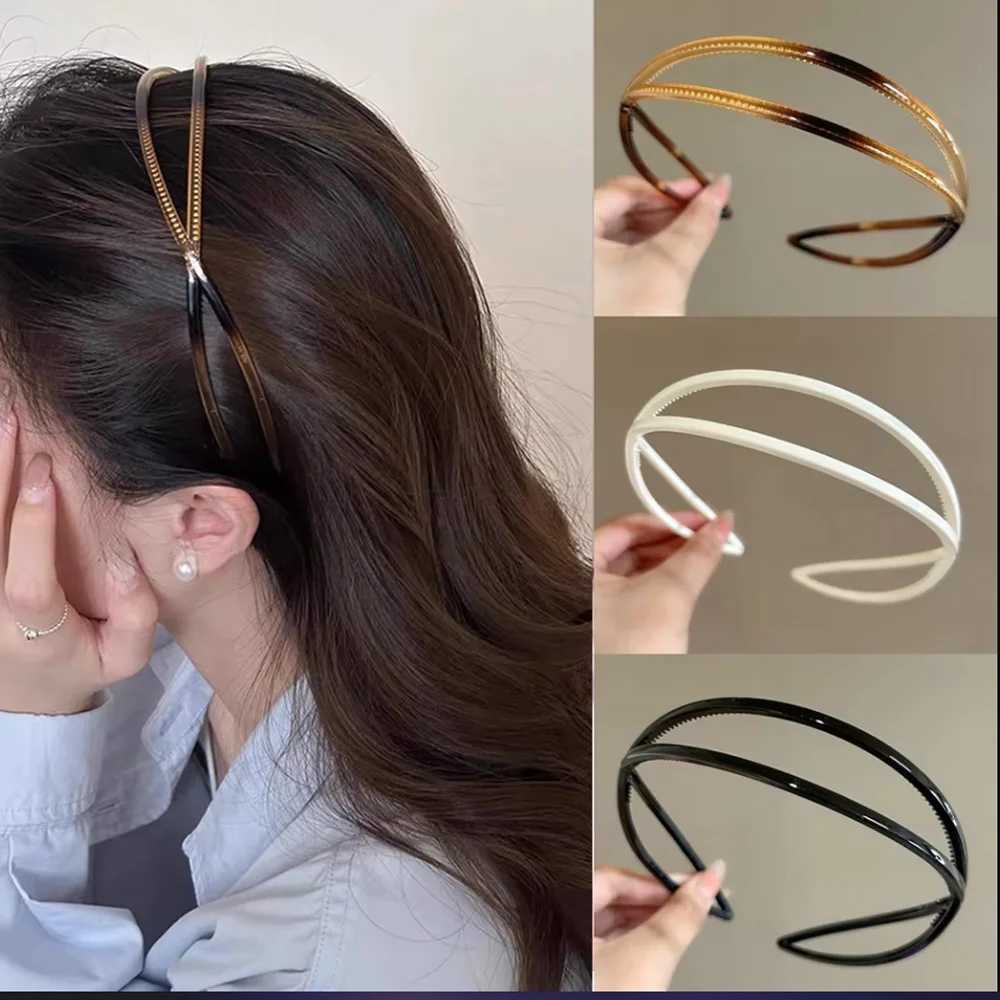 1/3 PCS Oval Headband Elastic Hair Hoops Women Headbands Hair Band Girls Fashion Korean Headwear Coffee Accessories D260326