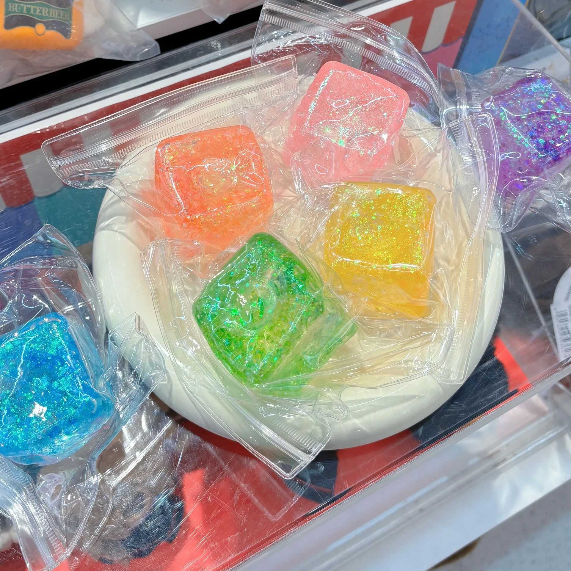 New Ice Cube Shaped Fidget Toy Square Stress Relief Ball Squishy Squeeze Anxiety ADHD Stress Relief Sensory Adults Toys H260326