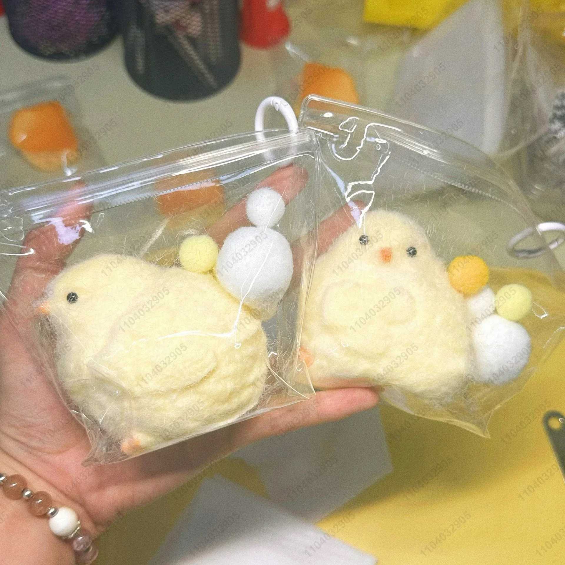 Handmade Yellow Big Chicken Plush Silicone Squishy Pinching Toys Cute Hen Chicks Taba Squeezing Toy Fuzzy Release Hand Stress H260326