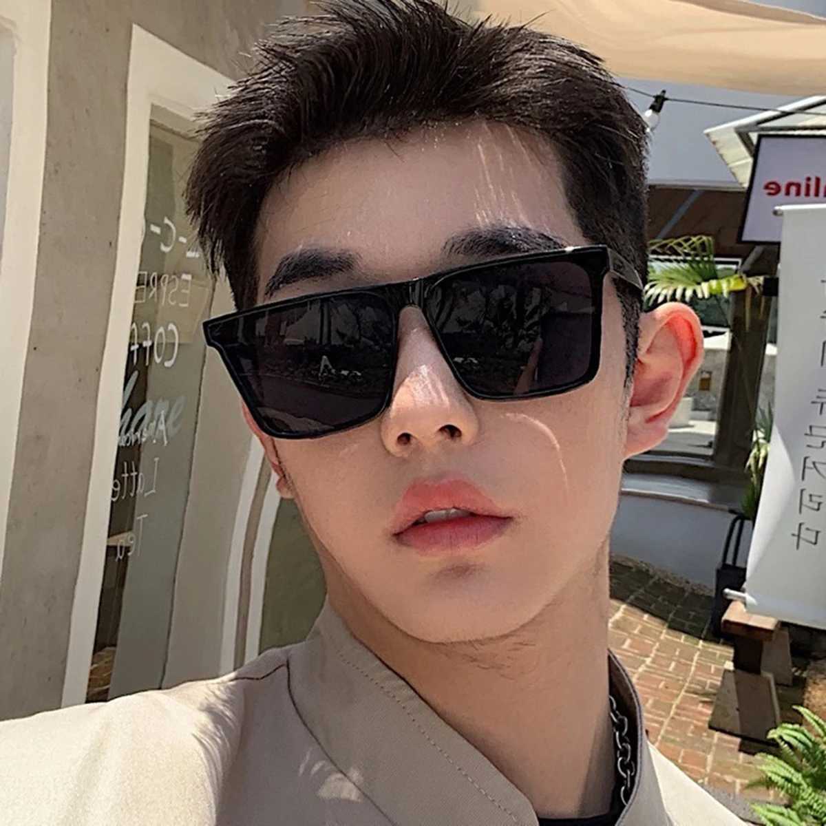 1PC New Square Fashion Sunglasses Mens Colorful Sheet Sunglasses Street Shooting Glasses D260326