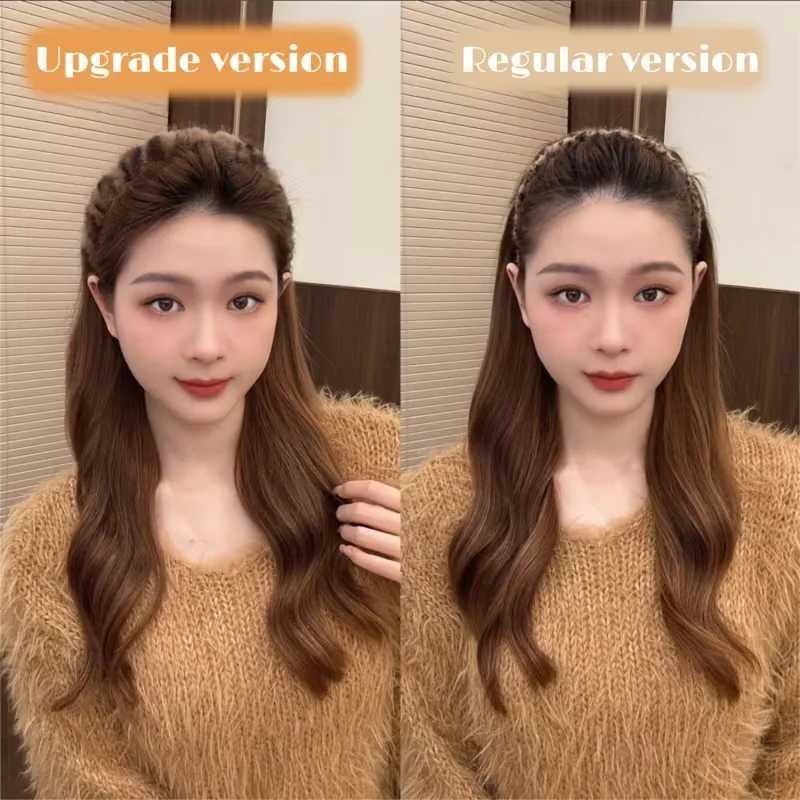 Stylish and stylish leopard-print plush toothed hairband high skull top design anti-slip and hair-breaking styling hairband D260326