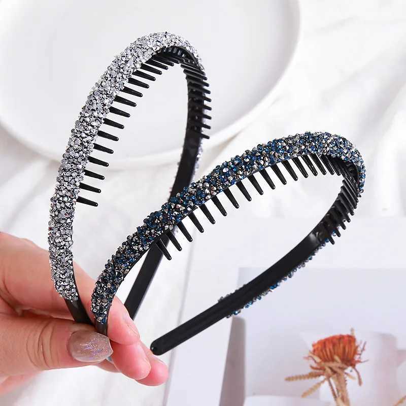 Rhinestone Non-slip Hair Band High Cranial Crown Broken Hair Finishing Headband Face Wash Versatile Hair Accessories D260326