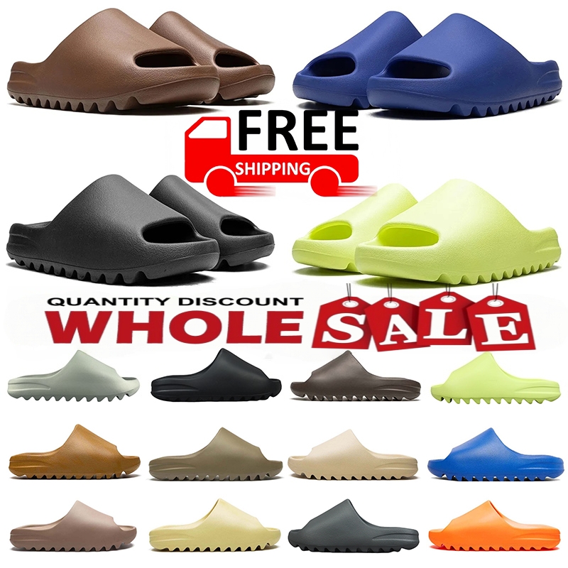 Free Shipping Designer slippers for men women sandals Onyx Blue Pure Bone Resin sliders sunmmer slipper flip flops sandels 37-48