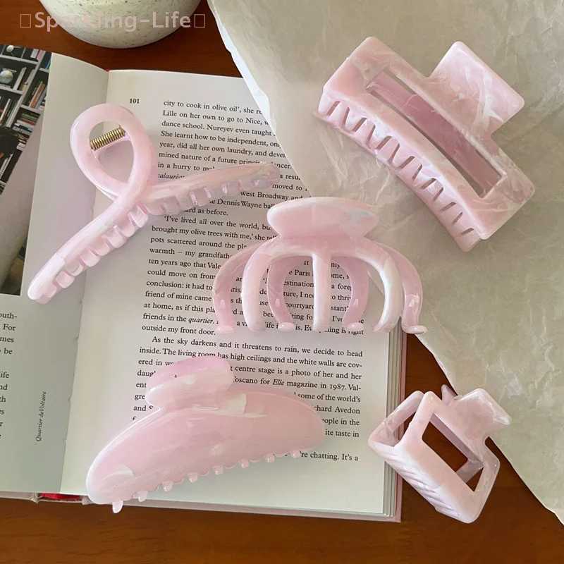 NNWomen Girls Claw Clips Pink Hair Claw Nonslip Crab Hairpins Barrette Fashion Hair Accessories Gifts H260326