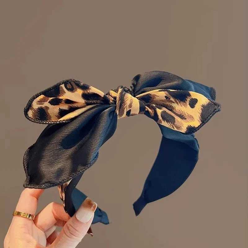 1PC Womens Fashionable Elegant Leopard Print Bow Hairpin Japanese Korean Style 2025 New Headband for Stylish Hair Accessory D260326