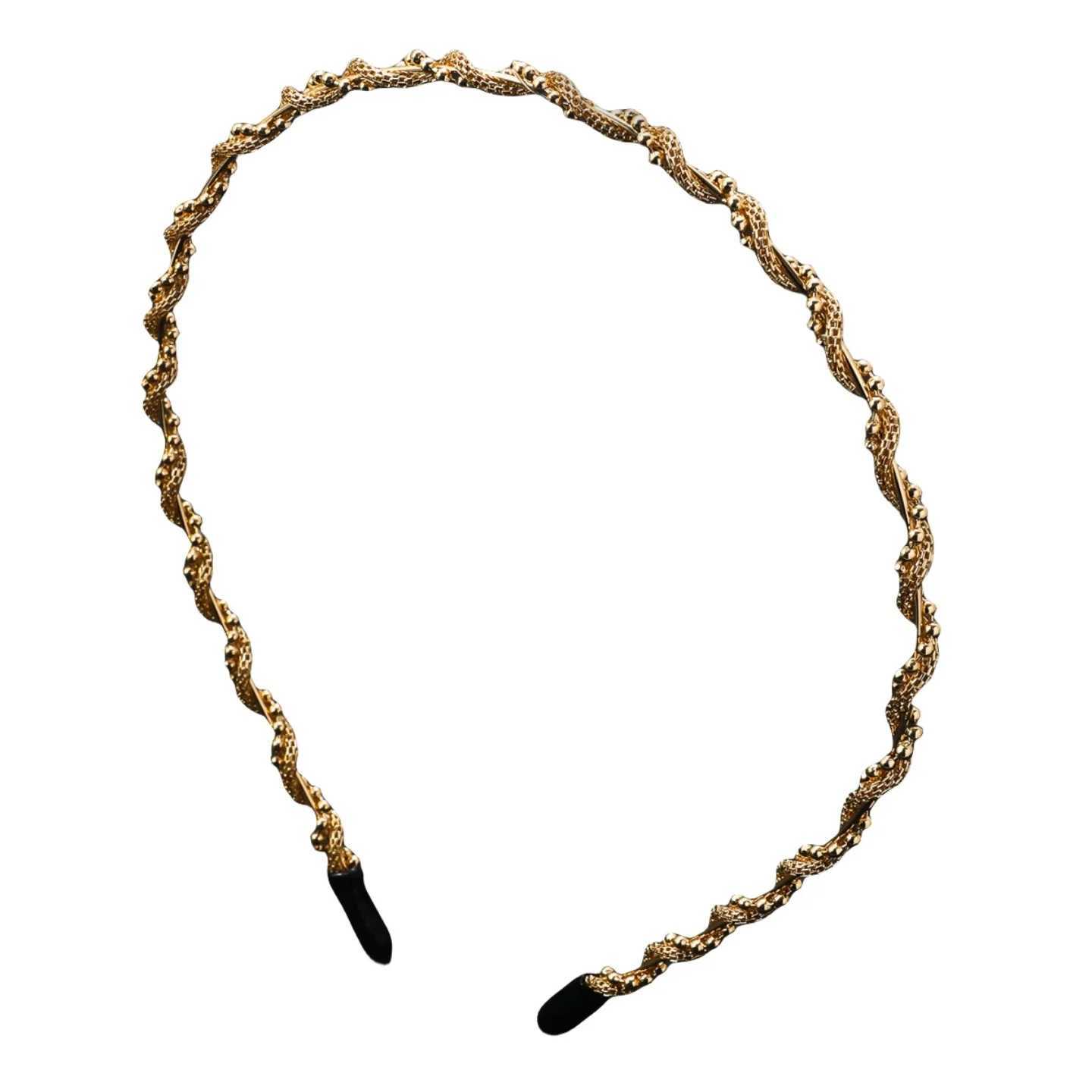 1PC Simple hair accessories womens wavy hair band Japanese-Korean version headwear twisted water diamond pearl headwear D260326