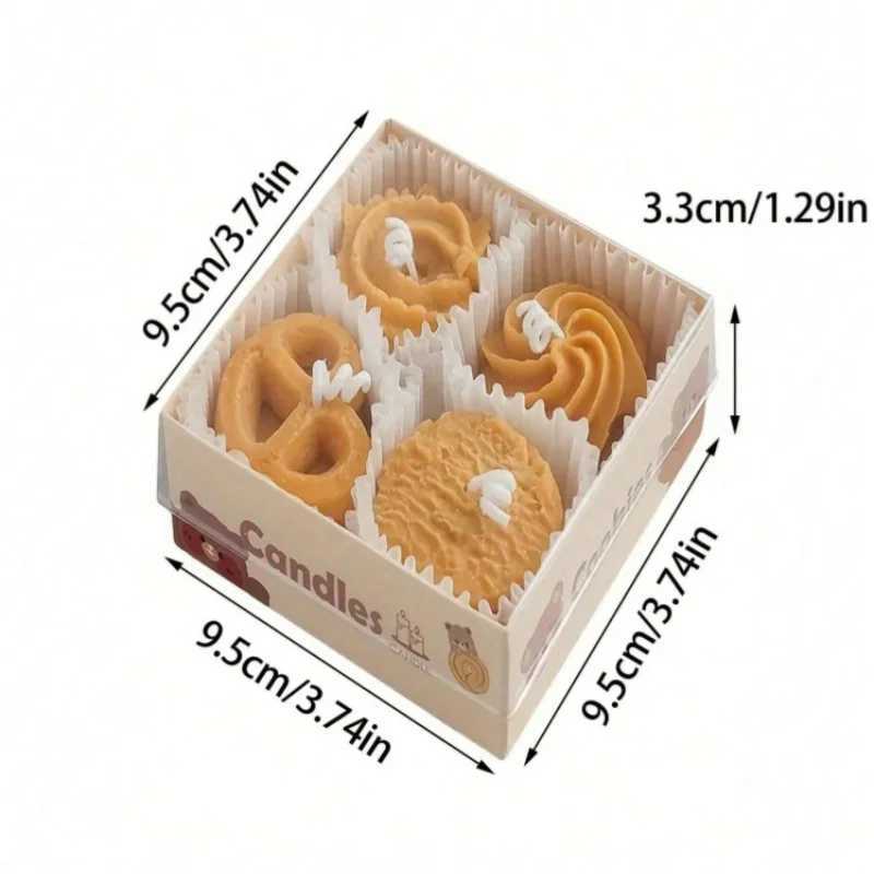 biscuit candles cookie scented candles gift box gift creative candles ins set gift modeling wax holiday decoration H260326