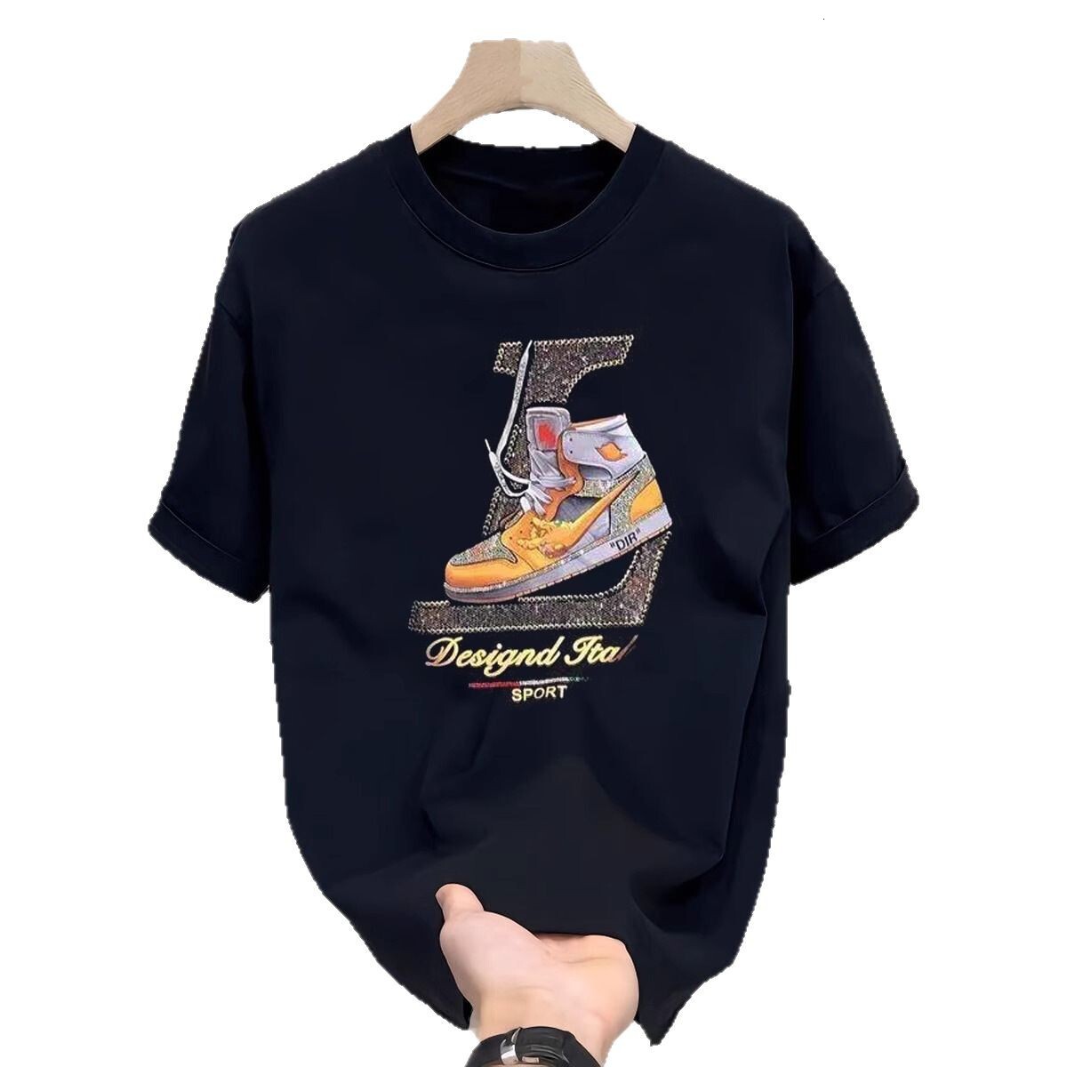 Mens Designer T Shirt Stylish Womens T-Shirt Hipster Luxury American Style Trend Polo Shirts Solid Color Couple's Style Comfortable Fabric T Shir