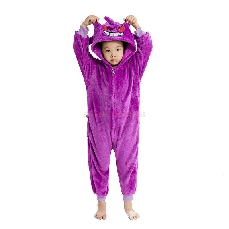 Pokemon Gengar Snorlax Pikachu Charmander Plush Full Body Onesie Pajama Anime Cosplay Costume For Adults Kid Halloween Christmas - view 4
