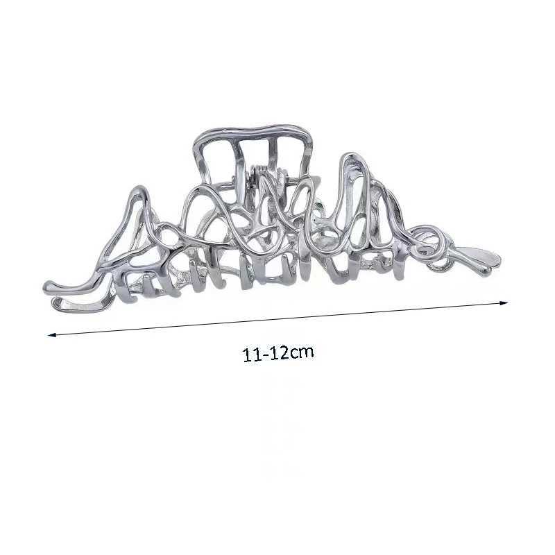 Large Metal Hair Claw Clip Irregular Hairpins Punk Style Hair Claws Barrettes Women Vintage Jaw Clips Hair Accessories H260326
