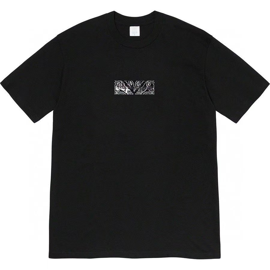 US Trend Heavyweight Pure Cotton Short Sleeve T-Shirt with Quirky Graffiti Letter BOX Classic Print