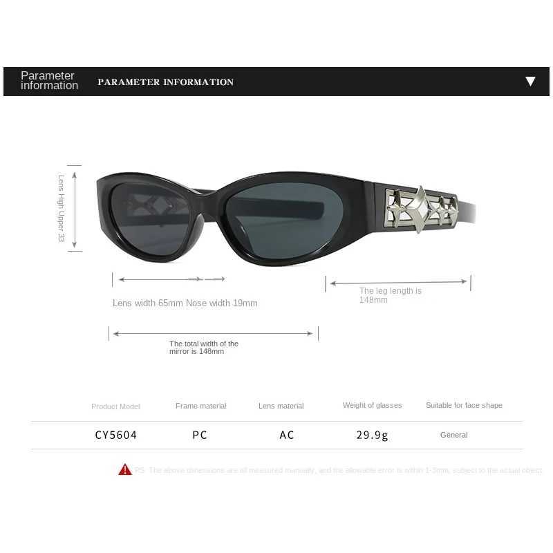 Vintage Cat Eye Sunglasses Women Men Artistic Sense Luxury Shades Party Travel Sun Glasses Lady Man UV400 Protective Glasses D260326