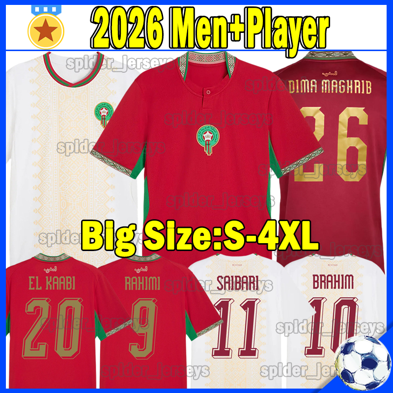 XXXL 4XL 26 27 Retro morocco Soccer Jerseys 1994 95 98 Long sleeve Men Uniforms 2026 Africa BRAHIM EL KAABI SAIBARI Player Version EZZALZOULI OUNAHI football shirts