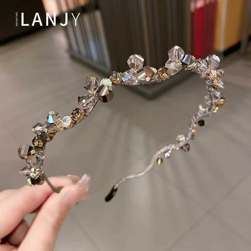 Korean Super Immortal Crystal hair accessories Headband Womens Hairband Fashionable Temperament Retro Hairpin for women D260326