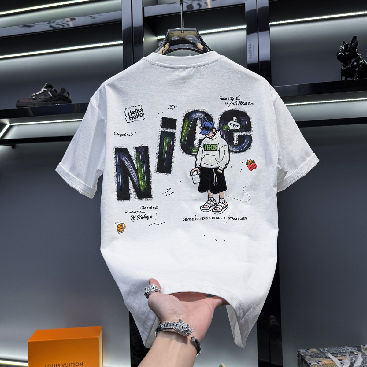 2026 Summer New Arrivals Men's Premium American Letter Graphic T-Shirts | Trendy Oversized European-Style Crew Neck Short Sleeve Tops