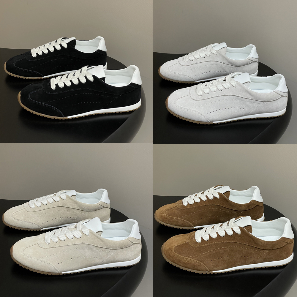 2026 Designer Sunset Sneakers Shoes Casual Shoes Running Shoe Tennis Sneaker For Women Suede Trainers Outdoor Flat Sports Sneakers Fall Flat Size 35-45