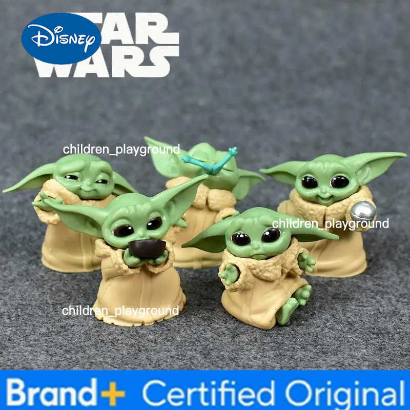 Disney 5pcs/set 4-7cm Baby Yoda Grogu Mandalorian Action Figure Toys Yoda Baby Action Toys Star Wars Figuras Hot Xmas Gifts L260616
