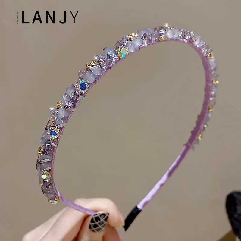 Light luxury hair accessories headband for women socialite water diamond hair bands new style broken diamond womens clips D260326