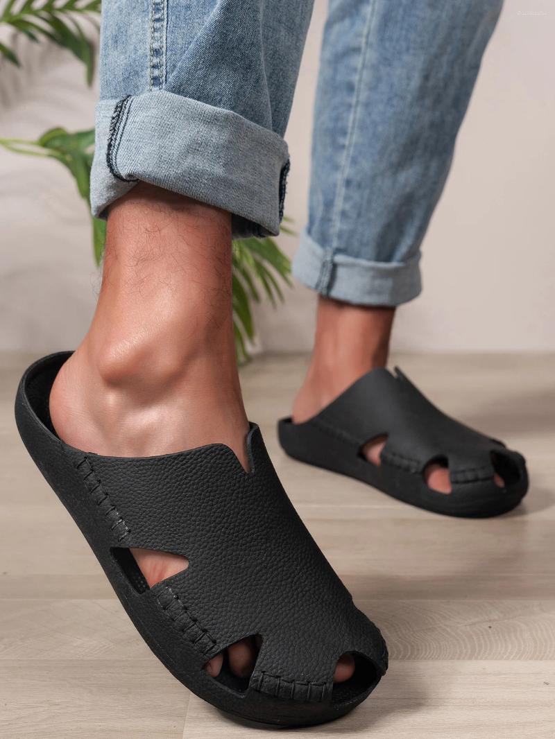 Slippers Men Women Youth Mules Retro Slip-On Casual Loafers Waterproof Ultra-Soft Eva One-Piece Upper Half-Slip Flat Four Seasons