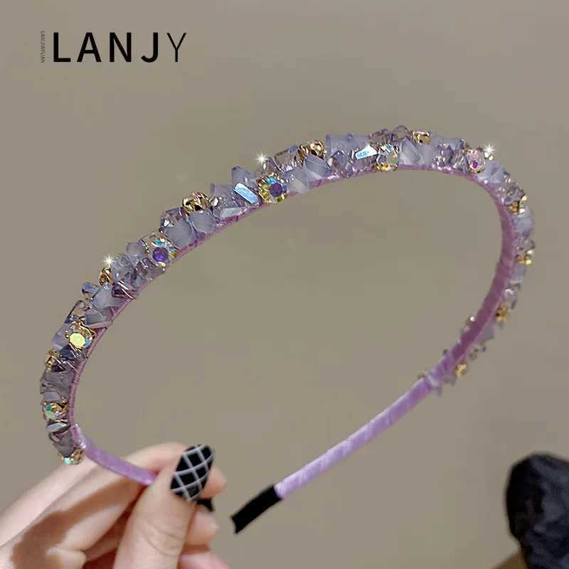 Light luxury hair accessories headband for women socialite water diamond hair bands new style broken diamond womens clips D260326